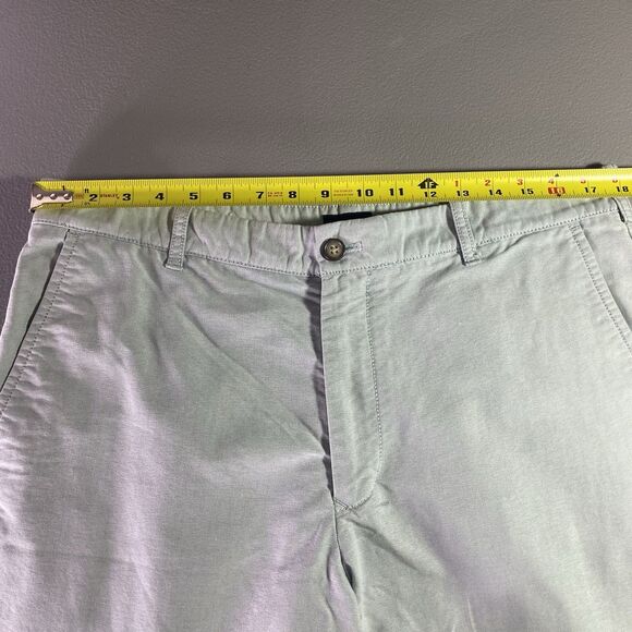 IZOD Pants Chino Flat Front Classic Straight Fit Cotton Casual Mens 36x30 Green - Picture 5 of 7
